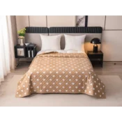 Pregrinjalo za posteljo CARAMHEART, rjavo Dimenzije: 220 x 240 cm