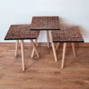 Hanah Home Set klub stocica 3Shp181, 3 komada, Crna