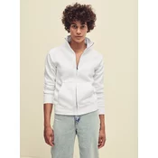 White womens sweatshirt with stand-up collar Fruit of the Loom