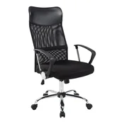 Timeless Tools Ergonomski pisarniški stol z visokim naslonjalom - nastavljiva višina in nagibni mehanizem - črn, (5000262178)