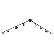 Sistem tirnih svetilk s 6 reflektorji in 2 stropnima svetilkama črna 1-fazna - Magnetic Lance Puk