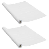 Vidaxl Samolepilna folija za pohištvo 2 kosa bel les 500x90 cm PVC