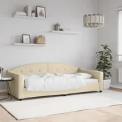 Raztegljiva postelja krem 90x200 cm blago