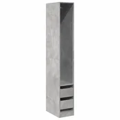 Vidaxl Garderobna omara betonsko siva 30x50x200 cm inženirski les