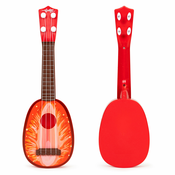 ECO TOYS Ukulele gitara za decu Jagoda, Crvena