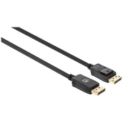 MANHATTAN Manhattan DisplayPort priključni kabel DisplayPort vtič\, DisplayPort vtič 1.00 m črna 353595 #####8K UHD DisplayPort kabel, (20421308)