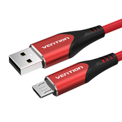 Kabel USB 2.0 na Micro USB Vention COARG 3A 1.5m (crveni)