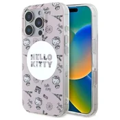 slomart Etui Hello Kitty IML All Over Paris Magsafe za iPhone 16 Pro - roza