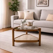 Hanah Home klub sto Nesta 95, 95 cm, orah / travertin