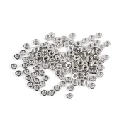 Plastične okrogle kroglice O6 mm kovinske - srebrne (10 g)