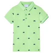 vidaXL Otroška polo majica neon zelena 92