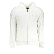 NAPAPIJRI MEN'S WHITE ZIP SWEATSHIRT