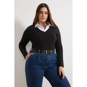 Trendyol Curve Ženska bluza Tbbaw25Af00012, Crna
