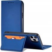 Magnet Card Case etui z denarnico in stojalo za iPhone 12 Pro (modra)