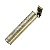 OEM Rozia, Brezžični natančni brivnik USB s T-glavo in jeklenimi rezili, Zlata, (5000276298)