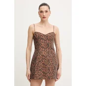 Bardot Cocktail obleka Marcello 59817DB1 Rjava Slim Fit