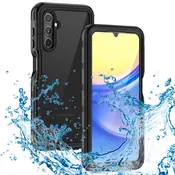 Vodootporna maska ShellBox WaterProof za Samsung Galaxy A15 s IP68 za spuštanja do 1.5m dubine - crn