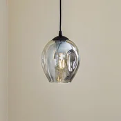 EMIBIG LIGHTING Stropna svetilka Starla, steklo grafit, 1-svetilna okrogla - Dnevna soba/jedilnica - Sodobni - črna, grafitna