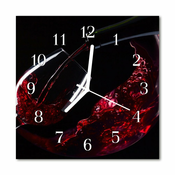 tulup.si Steklena kvadratna ura Vino 30x30 cm