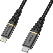 OtterBox 2m Lightning to USB-C Fast Charge Cable, Black (78-52655)