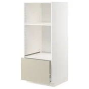 METOD / MAXIMERA Visoki element za ugradne uredaje, bela/Havstorp bež, 60x60x140 cm