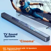 Saida Bluetooth soundbar K2, Dolby audio, USB, Crni