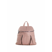 Light pink quilted eco-leather backpack