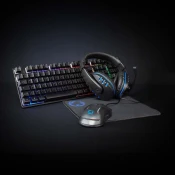 Nedis Gaming Combo Kit | 5-v-1 | Tipkovnica, slušalke, miška in podloga za miško | Črna | AZERTY | Postavitev FR