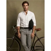 Sinsay - Slim-fit chino pantalone u kockicu sa dodatkom viskoze - svetlo siva