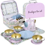 shumee Čajni set, skrinja, skodelice, pladenj, ZA4457
