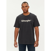 Wrangler Majica Logo 112350526 Črna Regular Fit