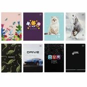 slomart Zvezek A5, karo, 16 listov, mix motivov
