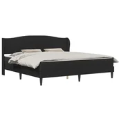 Vidaxl Konstrukcija postelje Črna 180 x 200 cm Umetno usnje