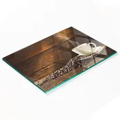 shumee Kuhinjska večnamenska dekorativna steklena tabla za kavo, skodelica 80x52 cm
