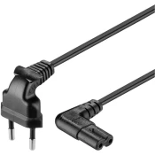 Goobay Omrežni kabel Goobay, [evro vtič - IEC vtičnica C7], črne barve, 2 m, 97350