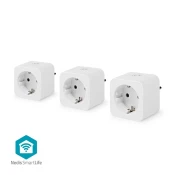 Nedis SmartLife Smart Plug | Wi-Fi | Strömmätare | 3680 W | Tip F (CEE 7/7) | 0 - 55 °C | Android/IOS | Vit
