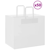 Papirnate vrecice 50 kom s ruckama bijele 32x22x28 cm