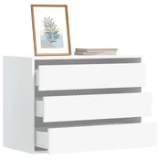 shumee vidaXL Predalnik, bel, 80x41x58 cm, material na osnovi lesa