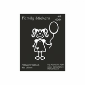 nalepka Family Girl with balloon 9x12cm (6264)