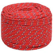 vidaXL Večnamenska uporabna vrv 8 mm 25 m Rdeča PP