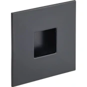 Utopni ročaj Geometric, kvadraten 73x73, utopna mera o 45 mm, cin.l., črn, mat