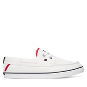 Tenis superge Tommy Hilfiger Th Boat Vulc Sneaker Canvas FM0FM05877 Bela