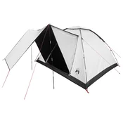 vidaXL Kamperski šotor s streho Bela zatemnitev 335 x 275 x 180 cm