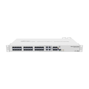 MikroTik Cloud Router Switch 328-4C-20S-4S+RM with 800 MHz CPU, 512MB RAM, 24x SFP cages, 4xSFP+ cages, 4x Combo ports (1xGbit LAN or SFP), RouterOS L5 or SwitchOS (dual boot), 1U rackmount case, Dual (CRS328-4C-20S-4S+RM)