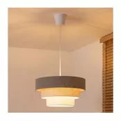 Brilagi - Luster na sajli LUNETA 1xE27/60W/230V precnik 40 cm siva/krem/bela