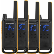 Motorola Motorola Talkabout T82 Extreme Quad Pack - profesionalni dvostranski radio, 16 kanalov, črn in oranžen