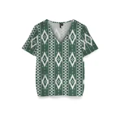 VERO MODA Bluza VMMYMILO  temno zelena / bela