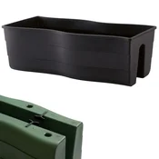 Form-Plastic Cvetlični lonec Wave 60 z ograjo | Črn