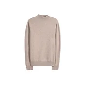 GOBI Cashmere Pulover Mens Timeless Mock Neck Cashmere Sweater temno siva