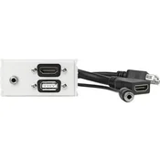 shumee Vivolink WI221281 vtičnica hdmi + usb a + 3,5 mm bela
